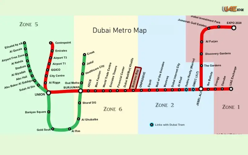 Business Bay Metro Station map