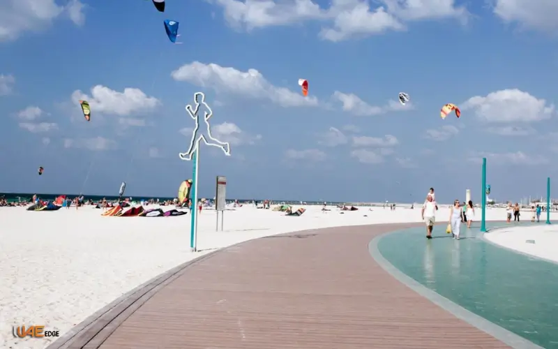 running at Kite Beach Jumeirah