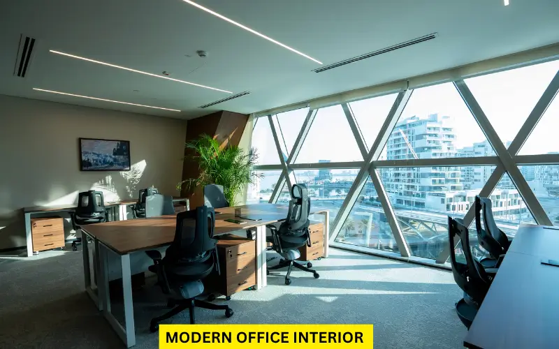 Modern office interior in Platinum Tower