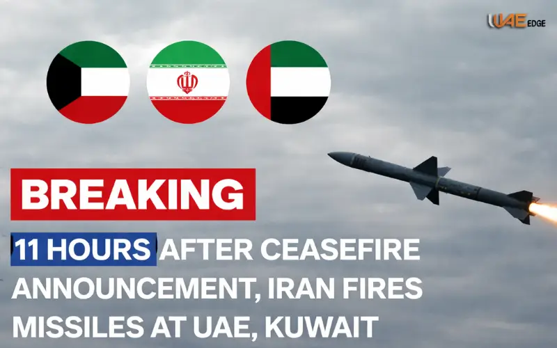 UAE intercepts missiles after Iran ceasefire