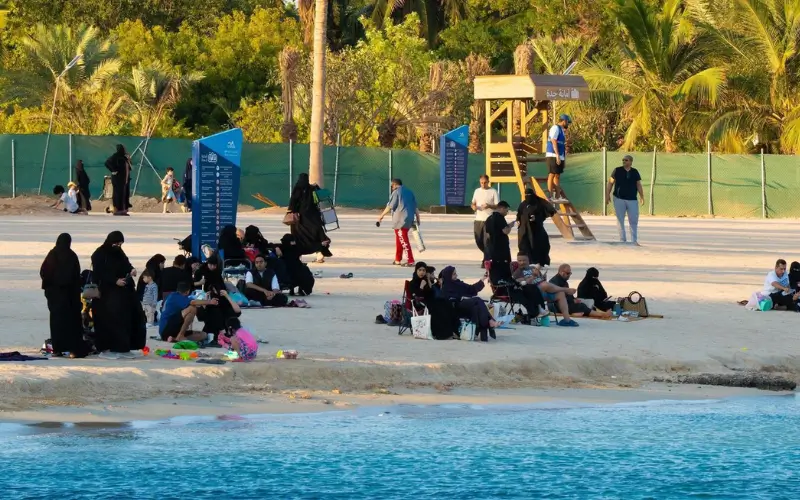 Public beach area