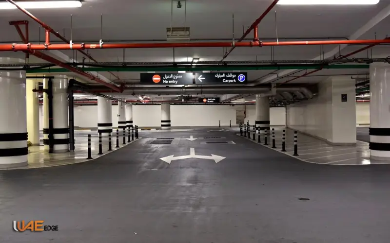 Parking map entrance 