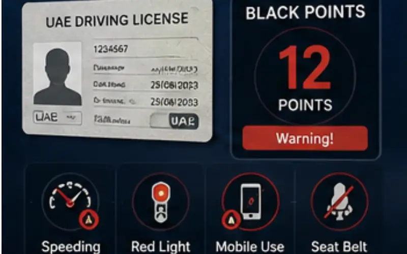 black points