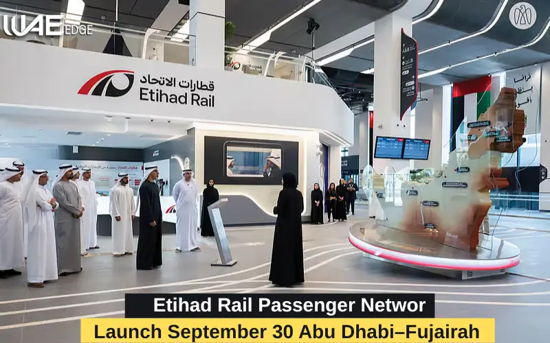 Etihad Rail Passenger Network to Launch September 30