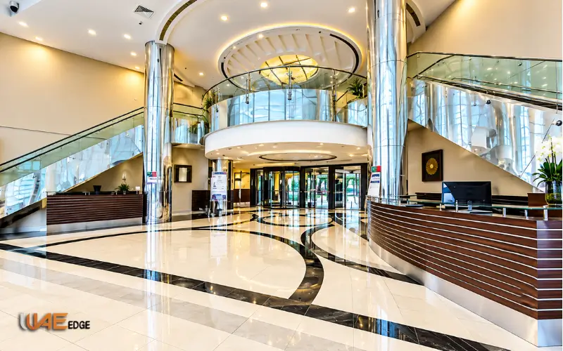 Lobby and reception areas